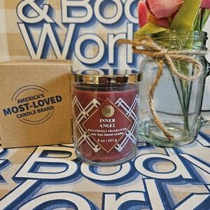 NWT Bath and Body Works Inner Angel Single Wick Candle - Red and Gold